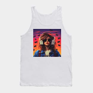 Music Lover Vaporwave Girl Tank Top